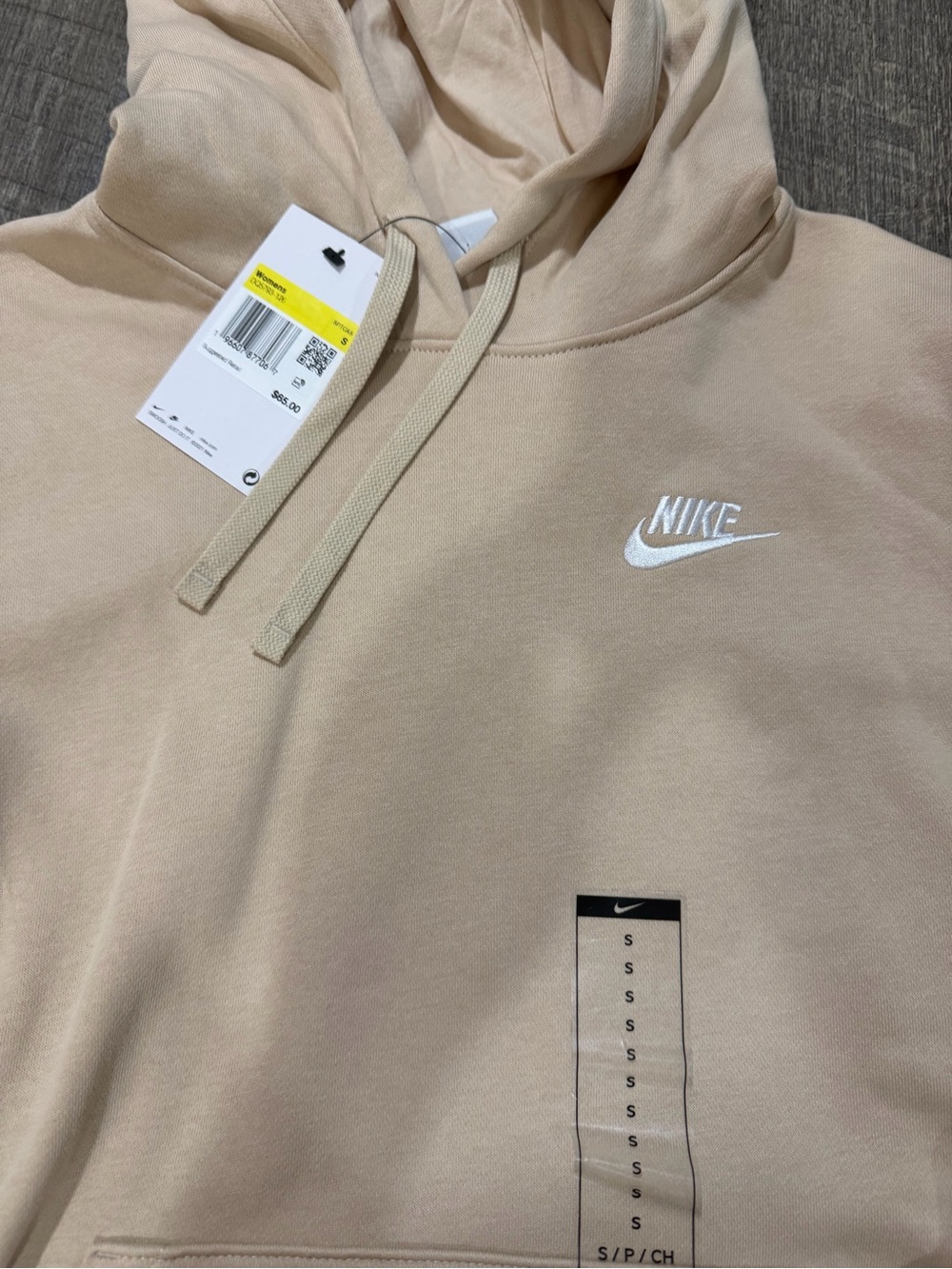 Nike women’s Beige Pullover Hoodie - Picture 2 of 2
